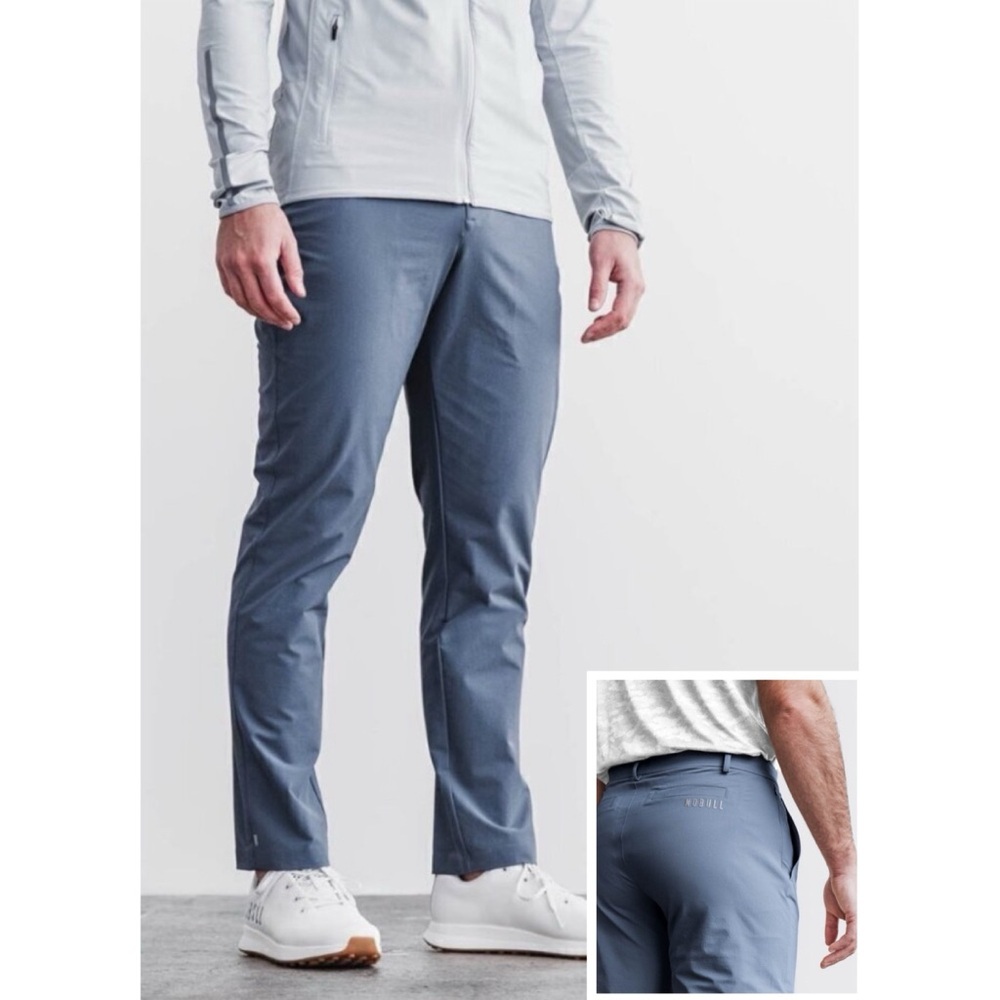 NOBULL Men's Coastal Blue Golf Pants Size 33x34